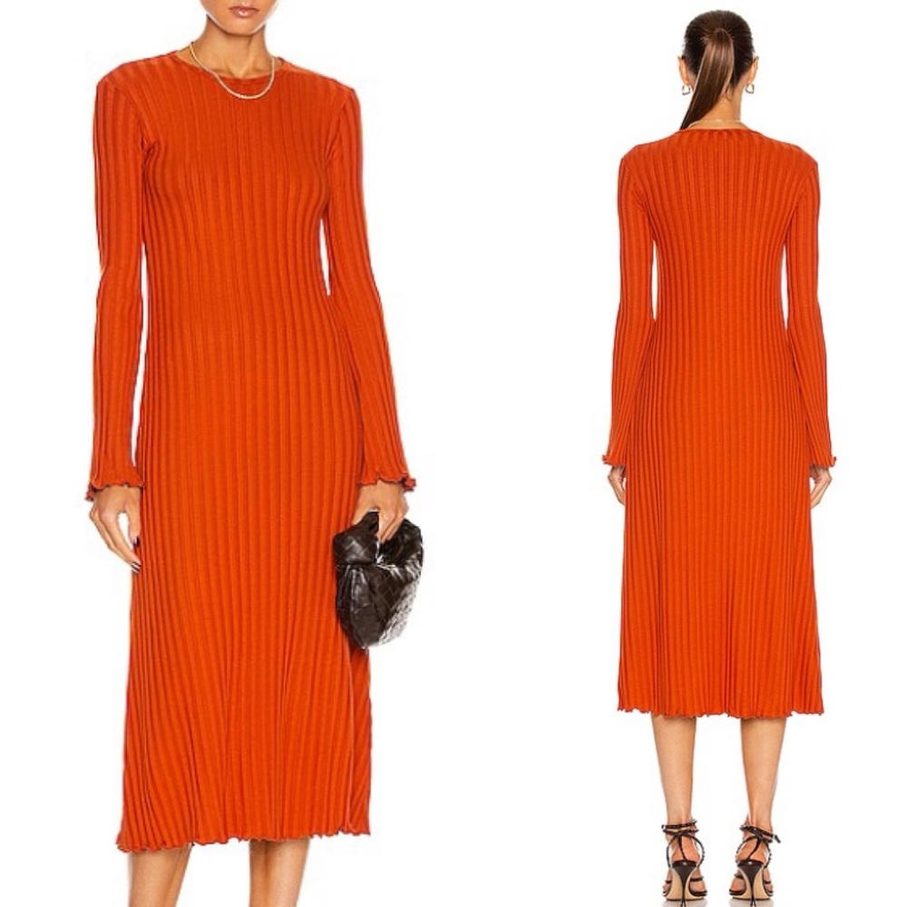 Simon Miller Orange Long Sleeve Dress